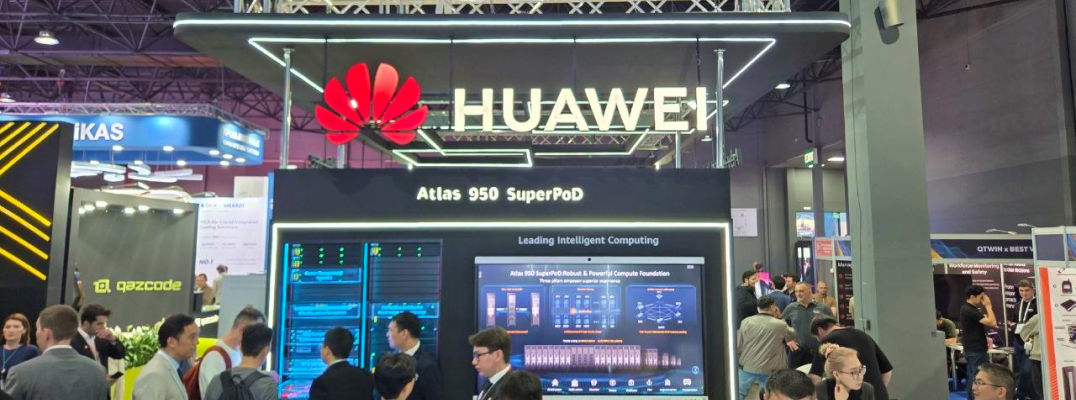 Integrated AI infrastructure platform showcased by Huawei at the venue